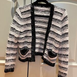 Calvin Klein Textured Black and White Women's Cardigan (Chanel look-alike)